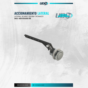ACCIONAMIENTO LATERAL 90 MM X 38 MM CROMADO DEALER