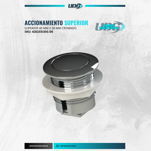 ACCIONAMIENTO SUPERIOR 40 MM X 38 MM CROMADO DEALER